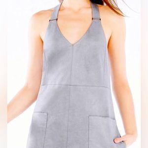 BCBG Grey Abbott Faux Suade Pullover